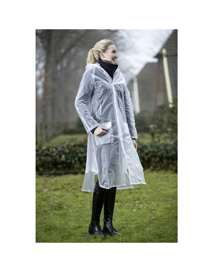 Imperméable long transparent avec fente de dos HKM 8243