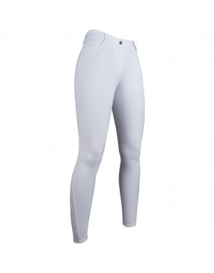 Pantalon de concours femme -Sunshine Competition- fond 1/1 en silicone HKM 12802.1200 blanc