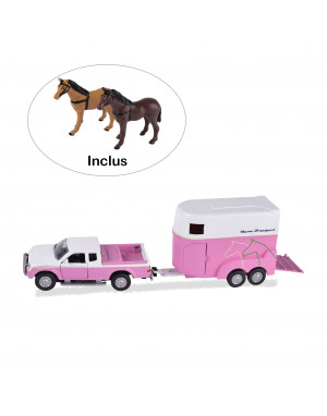 Voiture miniature Pick-up avec son van et 2 chevaux 7035044