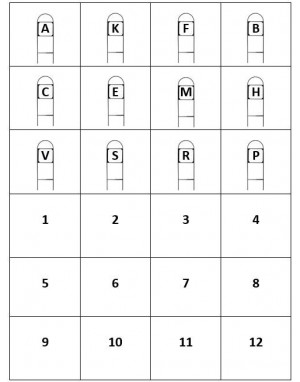 Cet ensemble complet comprend
12 supports métalliques et 12 stickers numérotés