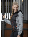 Veste sweat à capuche - Bicolor Style - HKM gris chiné/noir/contraste orange