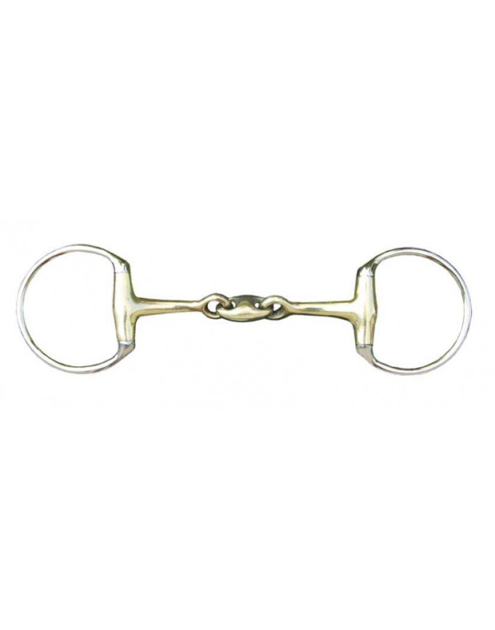 Mors olive double brisure en maillechort 18 mm