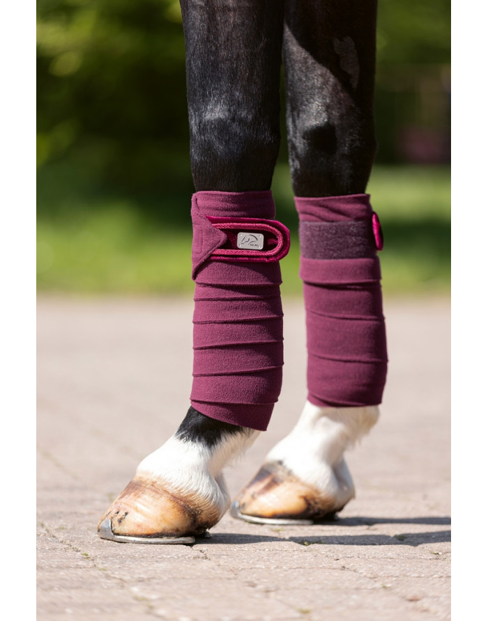 Bandes de Polo Mellow Velvet HKM Bordeaux 13617.3100