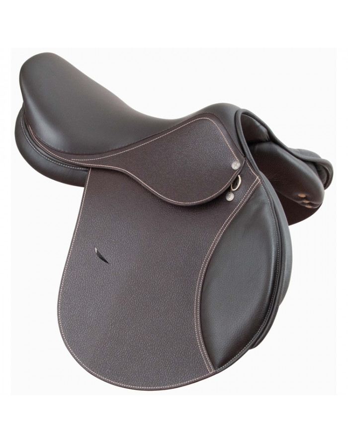 Selle En Cuir Mixte Barry - T de T Chocolat TDTSEL03