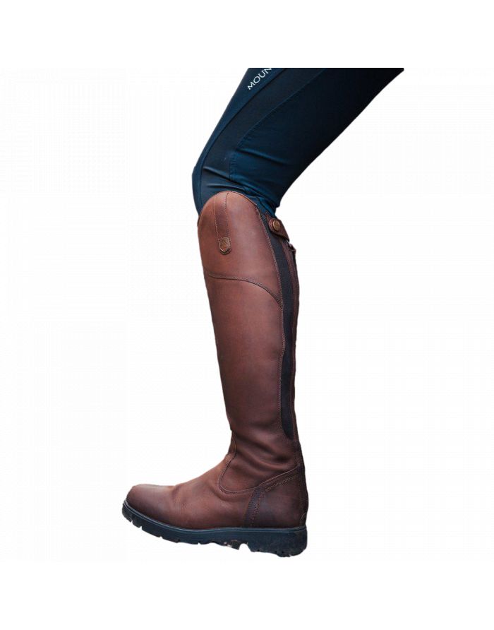 Woobling bottes de mode pour femmes grosse botte d'équitation grande botte  ample bottines chaudes marche antidérapantes chaussures d'hiver à mollet  haut Marron 7 