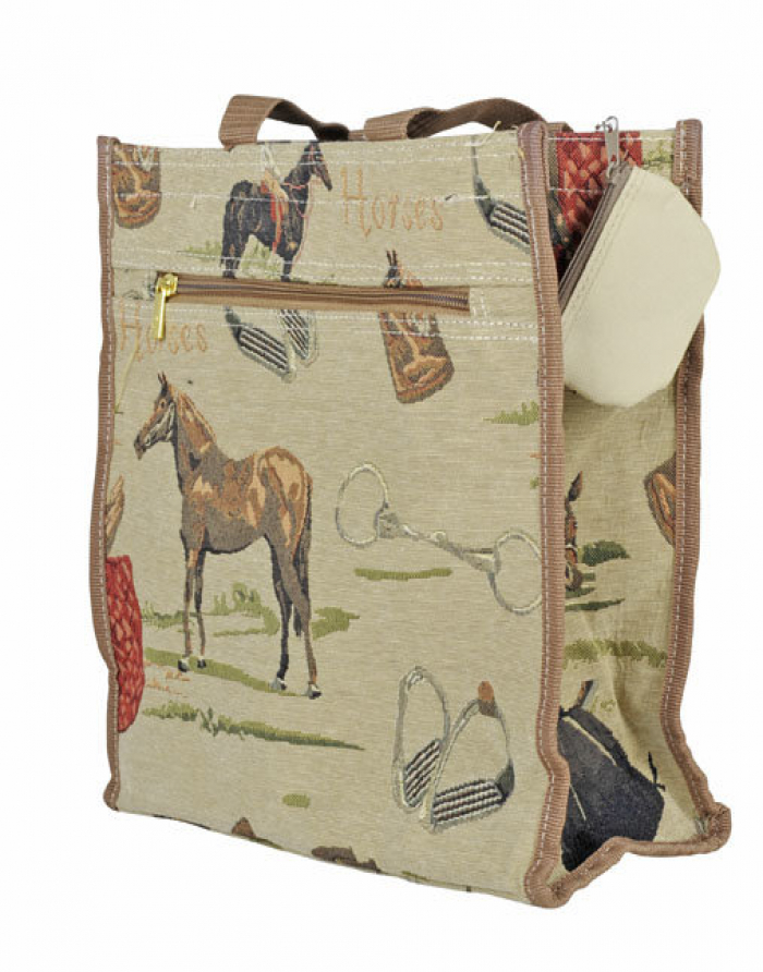 Sac à main tissé motif cheval - Old style - HKM 6914