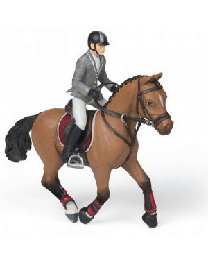 FIGURINE PAPO CHEVAL CONCOURS + CAVALIER 905051561