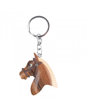 Porte-clés bois tête de cheval 7883002