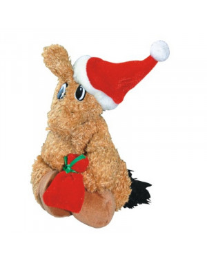 Peluche cheval avec bonnet du père Noël 6035