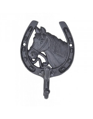 Porte-bridon tête de cheval en fer forgé 6902