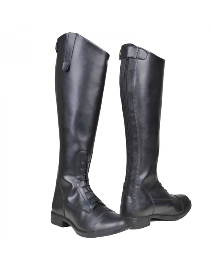 BOTTE D'EQUITATION HAUTEUR COURTE MOLLET LARGE HKM FASHION 5703