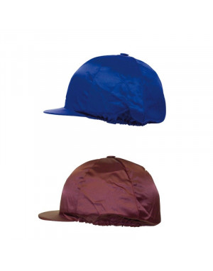 Toque unie en satin 210505 - Bleu roi et Bordeaux