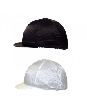 Toque unie en satin 210505 - Noir et Blanc