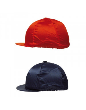 Toque unie en satin 210505 - Rouge et Bleu marine