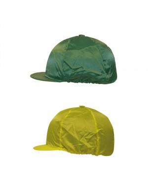 Toque unie en satin 210505 - Vert et Jaune